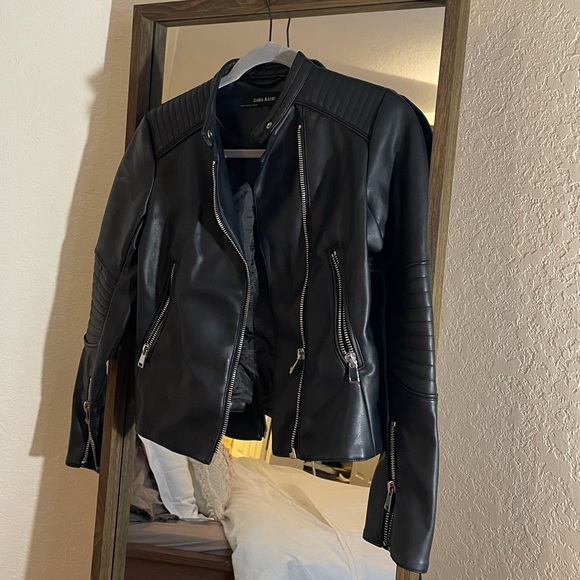 Zara Jackets & Blazers - Zara Basics Faux Leather Jacket